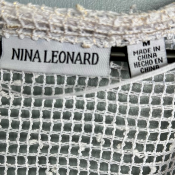 Nina Leonard Cream Knit Cardigan with Button Detail - Picture 3 of 6